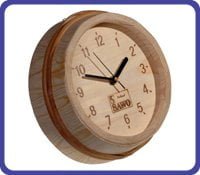 sauna wooden clock