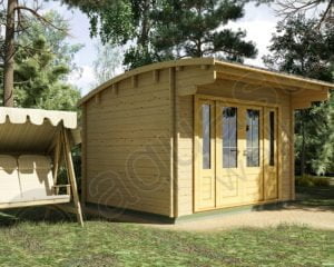 3.5m x 3m Curved Roof Cabin